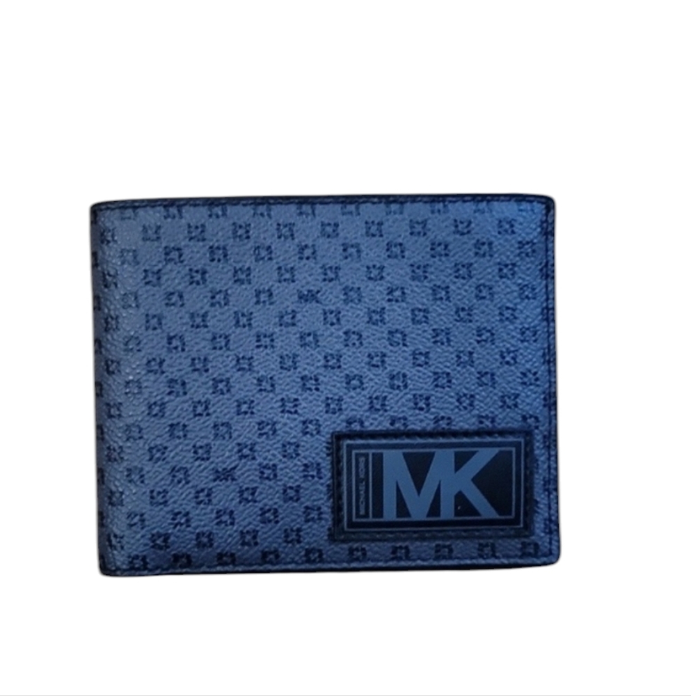MICHAEL KORS| Men's Logo Patch Multifunction Leather Wallet Like New